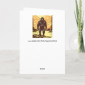 Carte Anniversaire des monts Retro Bigfoot Sasquatch (Dos)