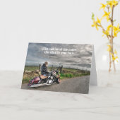 Carte Anniversaire des motocyclistes de Biker (Fleur jaune)