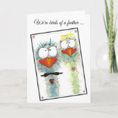 Carte Anniversaire des oiseaux Whimsical Watercolo (Devant)
