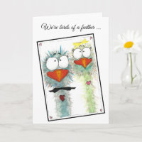 Carte Anniversaire des oiseaux Whimsical Watercolo