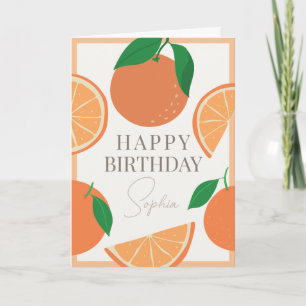 Carte Anniversaire des Oranges modernes
