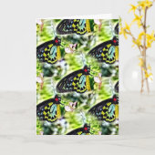 Carte Anniversaire des papillons (Fleur jaune)