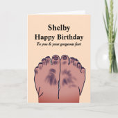 Carte Anniversaire des pieds moches (Devant)