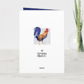 Carte Anniversaire des rayures de coq (Dos)