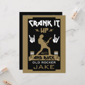 Carte Anniversaire des Rockers de 60 ans (Devant/Arrière en situation)