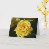 Carte Anniversaire des roses jaunes (Fleur jaune)