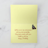 Carte Anniversaire des Roses Jaunes personnaliser (Intérieur)