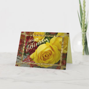 Carte Anniversaire des Roses Jaunes personnaliser