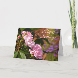 Carte Anniversaire des roses roses roses