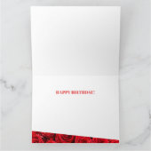 Carte Anniversaire des roses rouges (Intérieur)