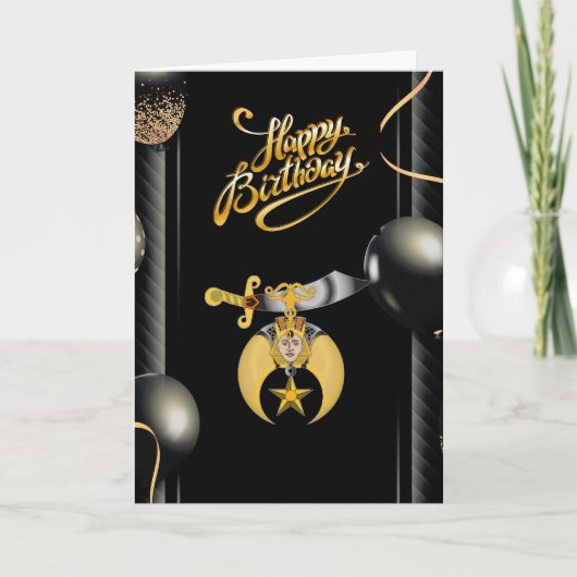 Carte Anniversaire des Shriners (Devant)