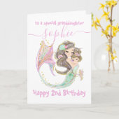 Carte Anniversaire Des Sirènes Sous La Mer (Fleur jaune)