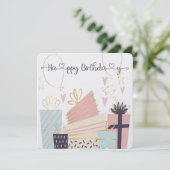 Carte Anniversaire Dessinée À La Main (Debout devant)