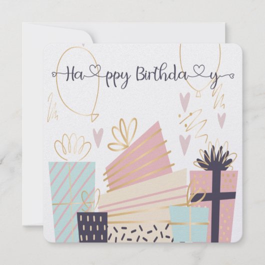 Carte Anniversaire Dessinée À La Main (Devant)
