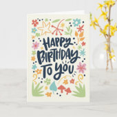 Carte Anniversaire d'été (Fleur jaune)