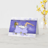 Carte Anniversaire - Détendez-Vous Et Pamper Vous- (Fleur jaune)