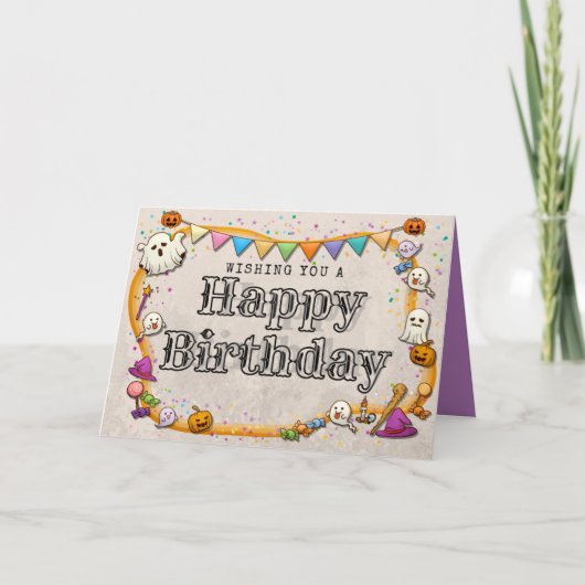 Carte Anniversaire d'Halloween (Devant)