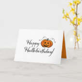 Carte Anniversaire d'Halloween (Fleur jaune)