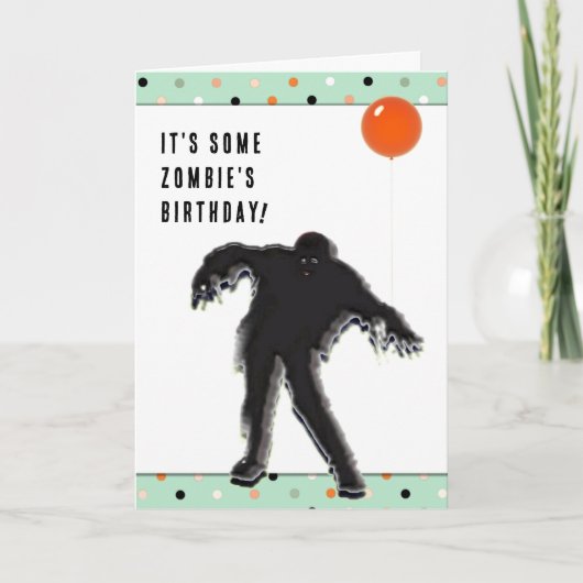 Carte Anniversaire d'Halloween drôle (Devant)
