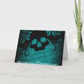 Carte Anniversaire d'Halloween turquoise (Dos)