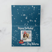 Carte Anniversaire d'hiver Neige & Belle Hound Bas (Intérieur)