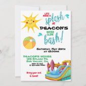 CARTE ANNIVERSAIRE, DIAPOSITIVE D'EAU, BOUNCE HOUSE, ENF (Devant)