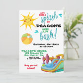 CARTE ANNIVERSAIRE, DIAPOSITIVE D'EAU, BOUNCE HOUSE, ENF (Debout devant)