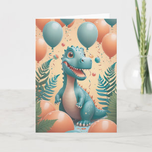 Carte Anniversaire Dino-Mite Rugissement en Menthe Rafra