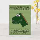 Carte Anniversaire Dinosaur (Fleur jaune)