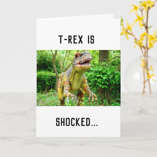 Carte Anniversaire Dinosaur (Fleur jaune)