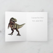 Carte anniversaire dinosaure coloré mignon (Intérieur)