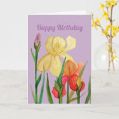 Carte Anniversaire d'Iris (Fleur jaune)