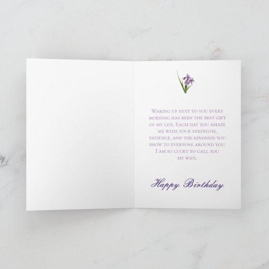 Carte Anniversaire d'Iris Garden (Intérieur)