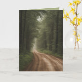 Carte Anniversaire Dirt Road En Forêt Verte (Fleur jaune)
