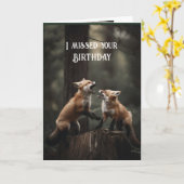 Carte Anniversaire disparu Fun Fox Sake (Fleur jaune)