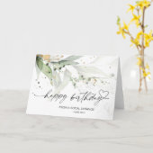 Carte Anniversaire Distance sociale Quarantaine Isolemen (Fleur jaune)