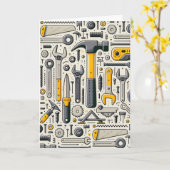 Carte Anniversaire do-it-yourself outil (Fleur jaune)