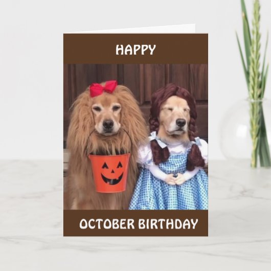 CARTE **ANNIVERSAIRE D'OCTOBRE** TOUS HABILLÉS POUR "VOU (Devant)