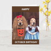 CARTE **ANNIVERSAIRE D'OCTOBRE** TOUS HABILLÉS POUR "VOU (Fleur jaune)