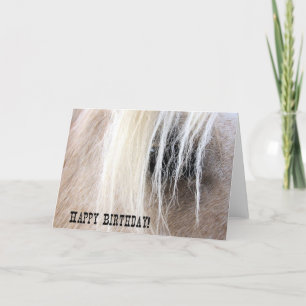 Carte Anniversaire d'oeil de cheval de palomino