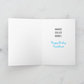 Carte Anniversaire d'oiseau de gazouillement (Intérieur)