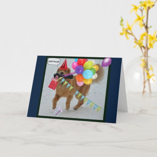 Carte Anniversaire d'or (Fleur jaune)