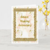 Carte Anniversaire d'or (Fleur jaune)