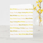Carte Anniversaire d'or (Fleur jaune)