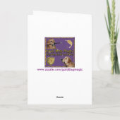 Carte Anniversaire d'or de service de mini-messages (Dos)