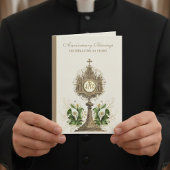 Carte Anniversaire d'ordination de prêtre catholique 50 