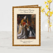 Carte Anniversaire d'ordination du prêtre (Fleur jaune)