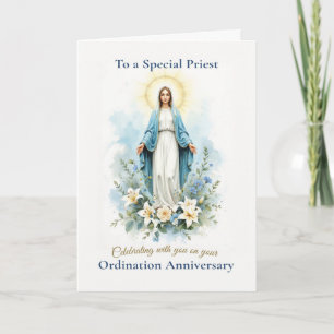 Carte Anniversaire d'ordination d'un prêtre, Bénédiction