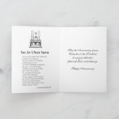 Carte Anniversaire d'ordination d'un prêtre catholique C (Intérieur)