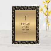 Carte Anniversaire d'ordination d'un prêtre catholique C (Fleur jaune)